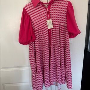 Pink Checkered Dress